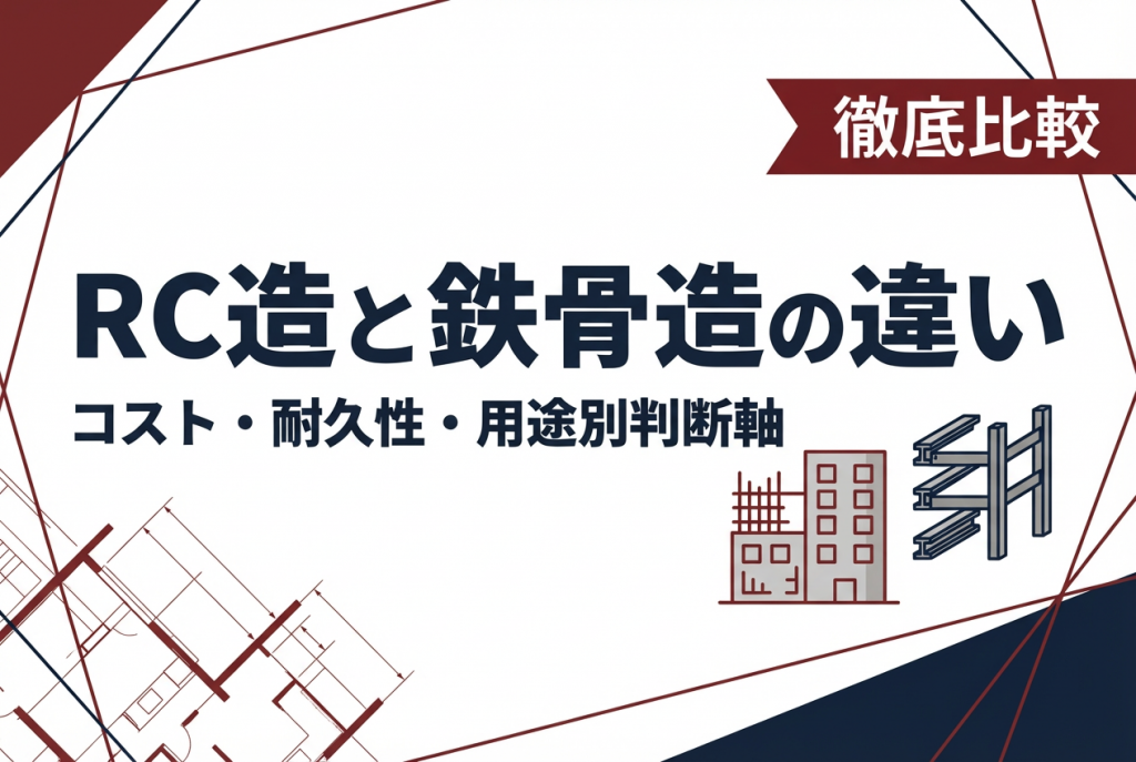 RC造と鉄骨造の違い｜事業用建築におけるコスト・耐久性・用途別判断軸